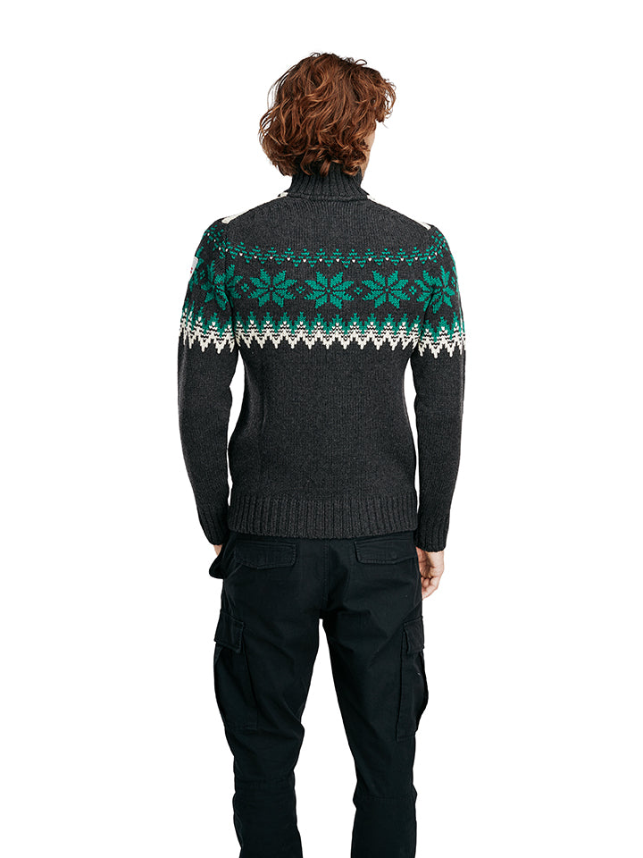 Dale of Norway - Myking Men's Sweater - Dark Grey from behind