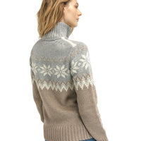 Dale of Norway - Myking Women's Sweater - Mountainstone/Lightcharcoal from beind