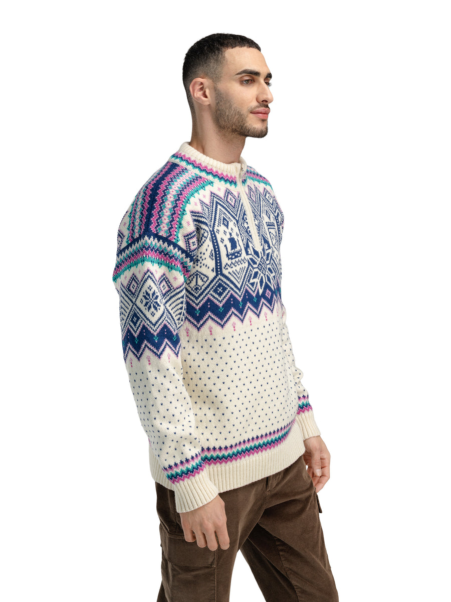 Dale of Norway - VM Trondheim Men's Sweater - Off-White/Indigo