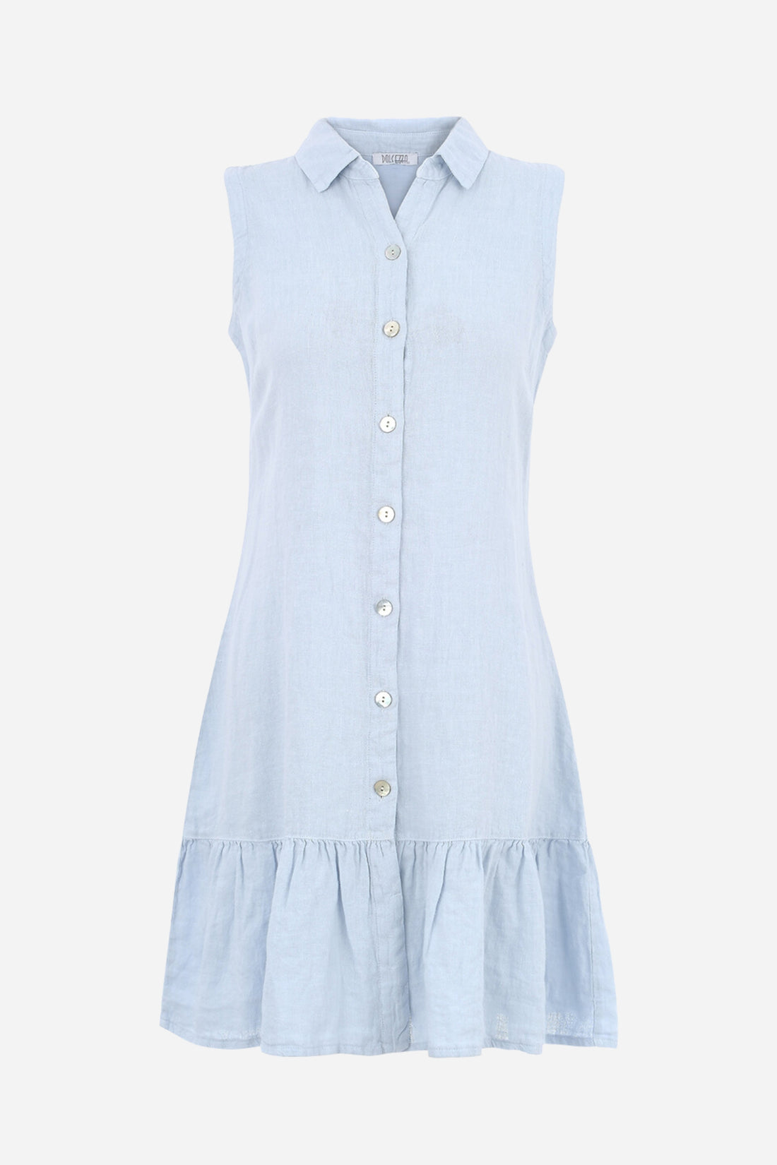 Dolcezza - Linen Button Dress - Sky