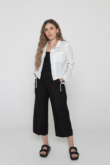 Cotton Drawstring Jacket - Off-White