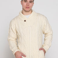 Aran - Men's Dublin Sweater - Natural