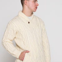 Aran - Men's Dublin Sweater - Natural