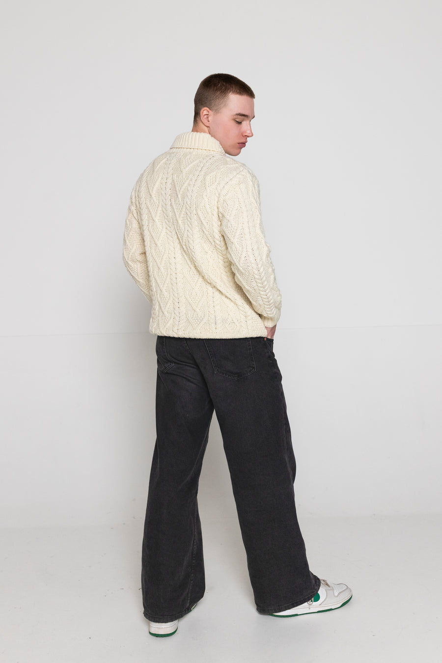 Aran - Men's Dublin Sweater - Natural