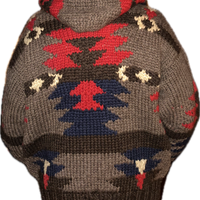 Cowichan Sweater Design with hood - XL