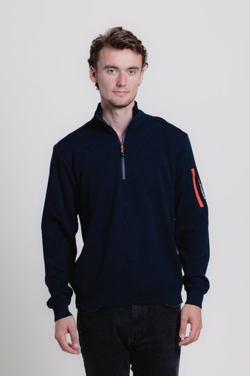 Ivanhoe - Hadar Half Zip - Navy