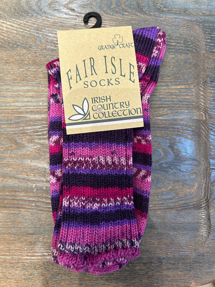 Light Purple Knitted Socks  Hand Knitted Merino Wool Socks