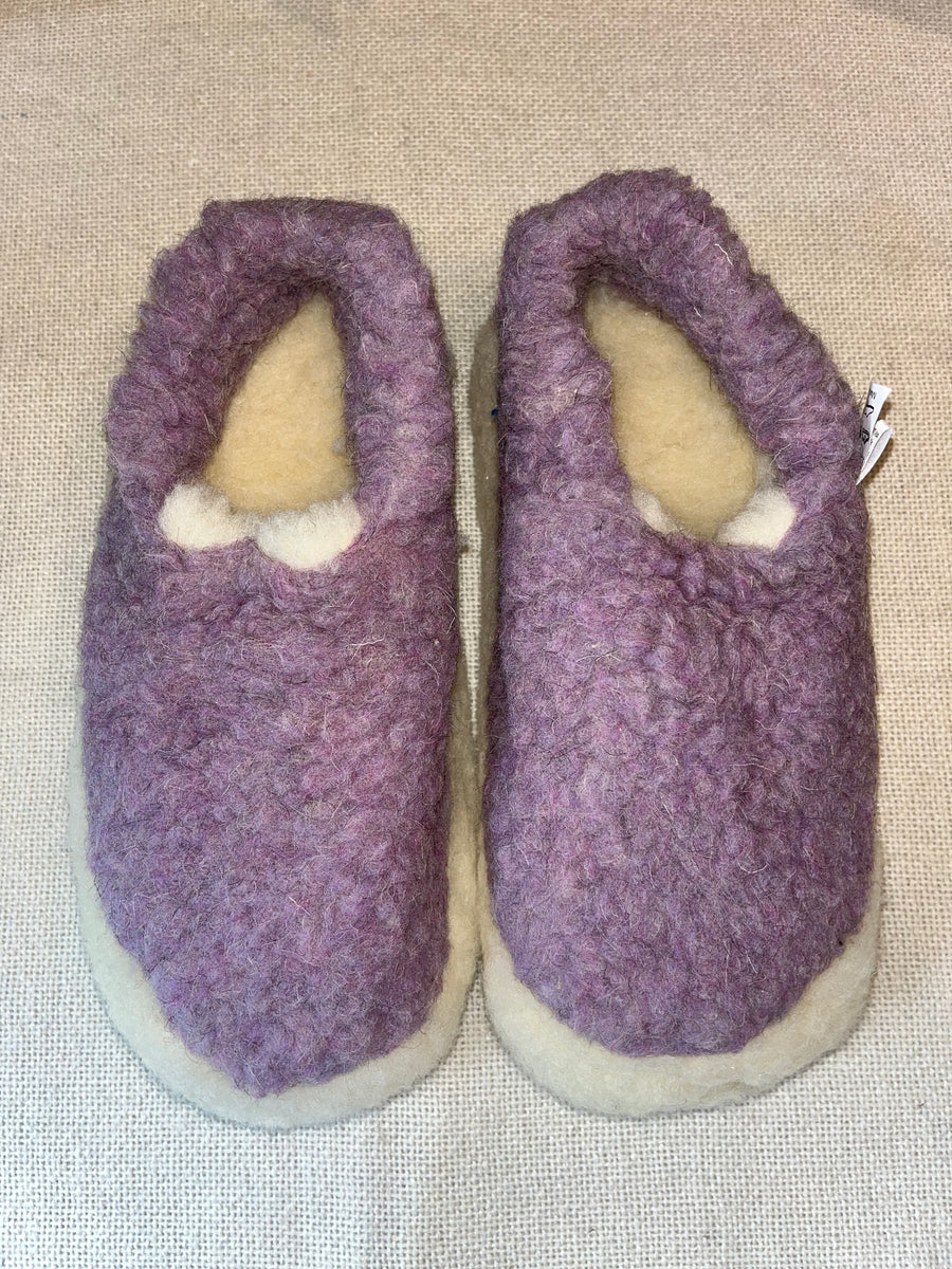 Sheep by the Sea Wool Slippers - Lavender