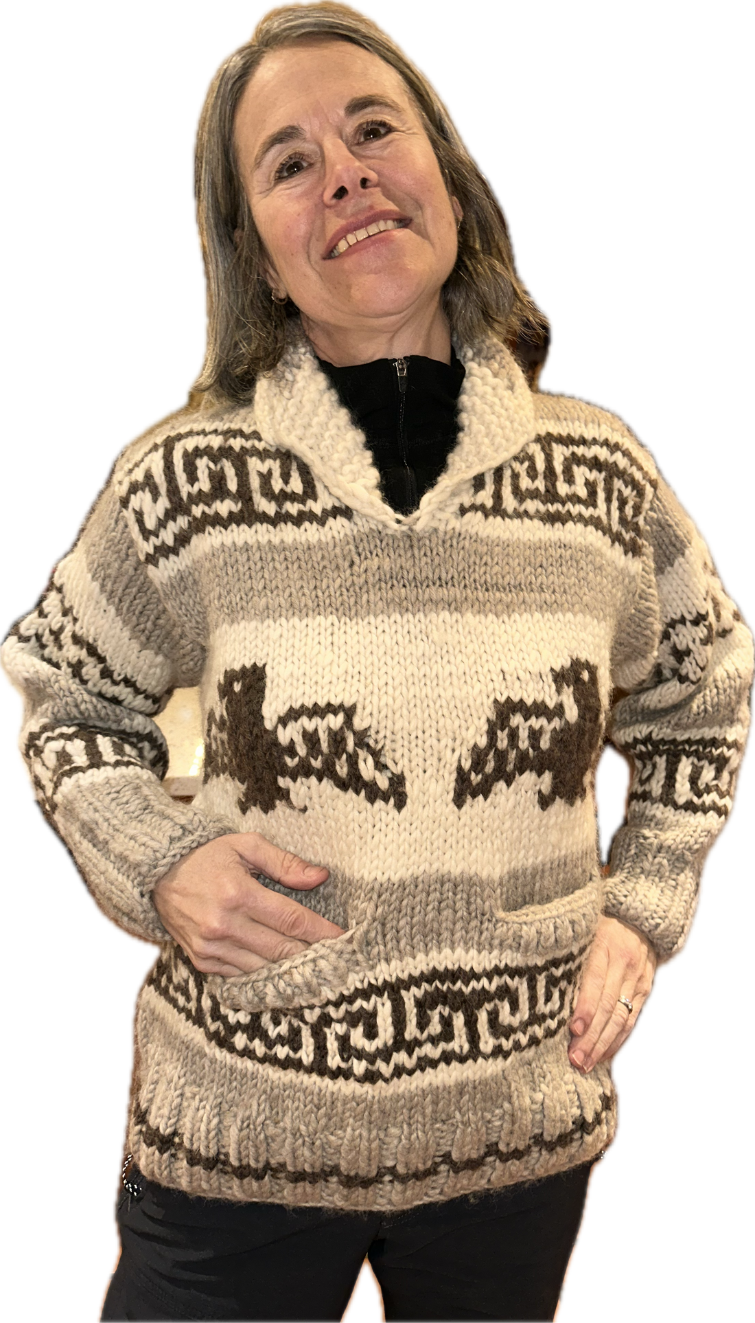 Cowichan Sweater Design Eagle - XS