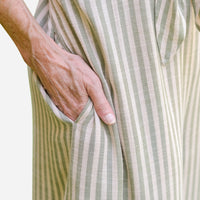 Meadow Stripe Jumpsuit - Sage