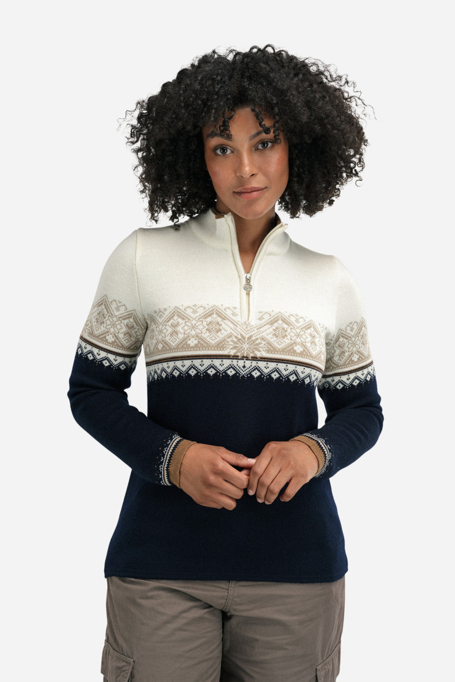 Dale of Norway - Moritz Women's Sweater - Navy & Beige