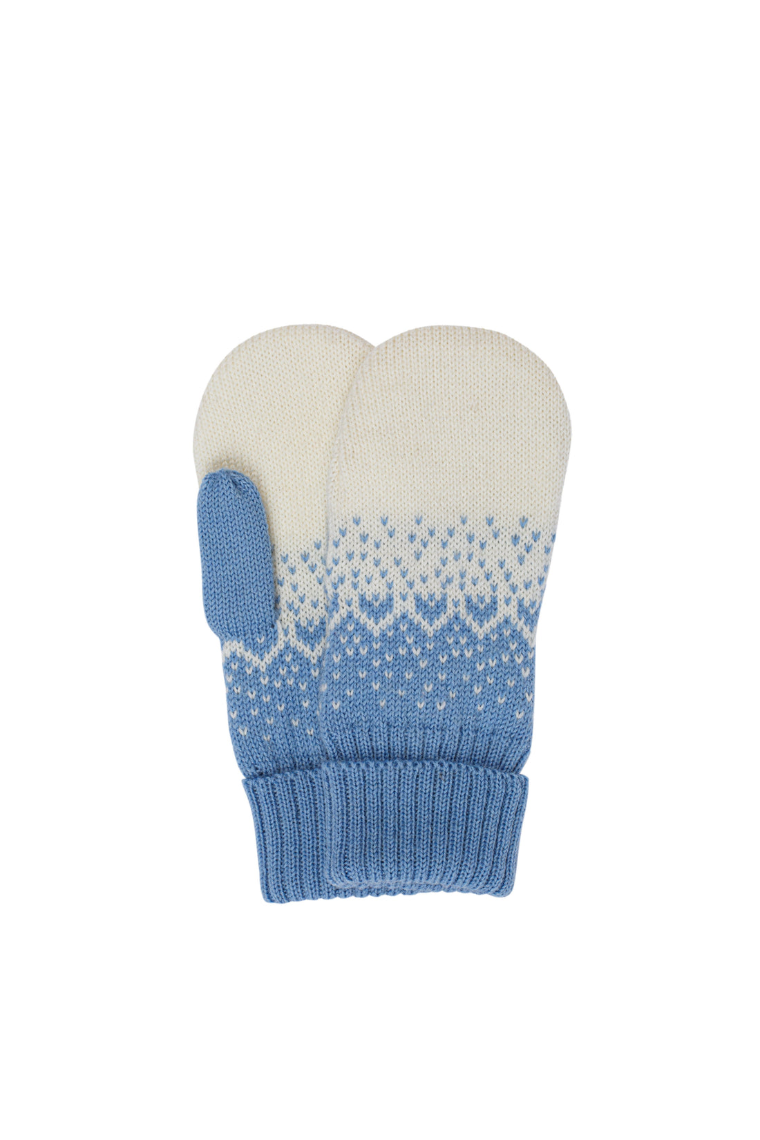 Norlender Adult Mittens in Blue on a white background.