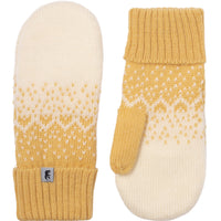 Norlender Adult Mittens in Yellow on a white background.