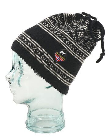 Norlender Adult's Multihat in Black on a white background.