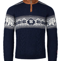 Norlender Spitzbergen Sweater Navy on white background