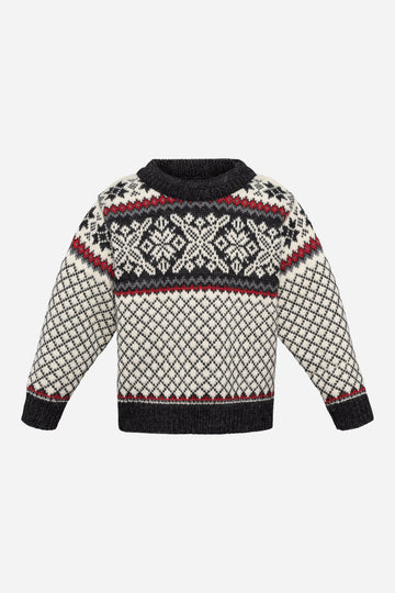 Knitted sweater with a pattern on a white background