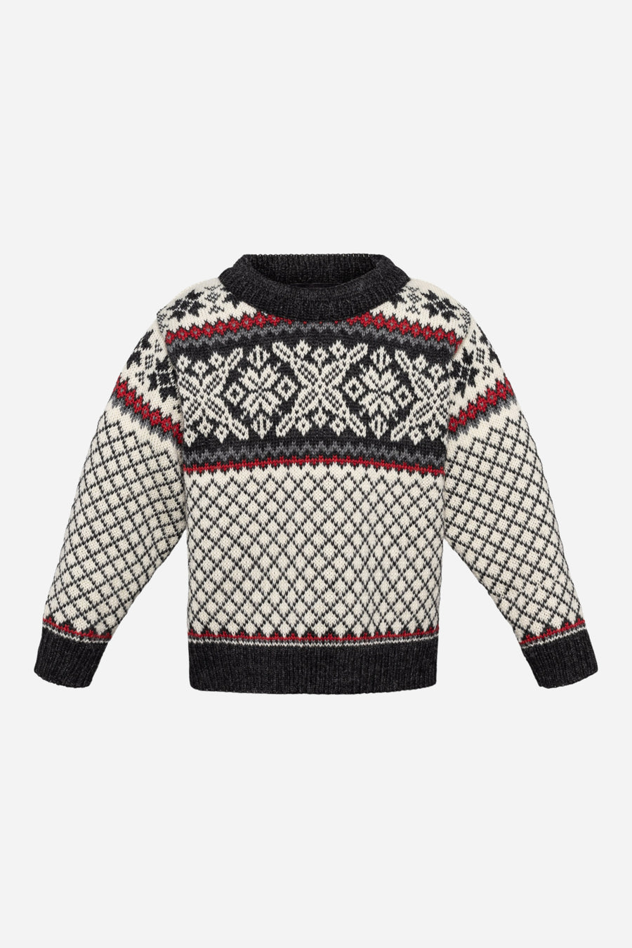 Knitted sweater with a pattern on a white background