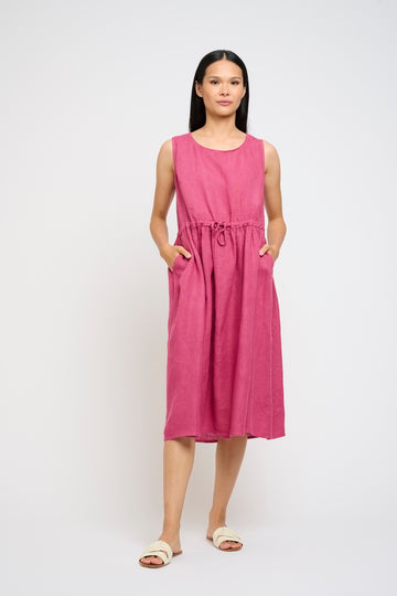 Pistache - Linen Dress - Strawberry