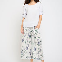 Pistache - Linen Pant - Green Floral