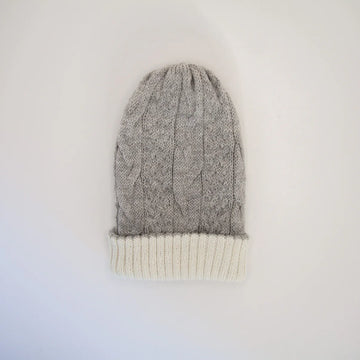 Sacred Warmth - Reversible Beanie - Dark Grey & Silver