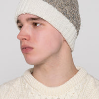 Reversible Beanie - Tricolour & White