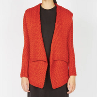 Irish -  Glenross Waterfall Cardigan - Orange Marl