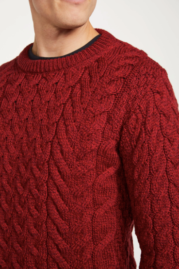 Aran - Unisex Crew Neck Sweater - Red