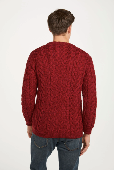 Aran - Unisex Crew Neck Sweater - Red