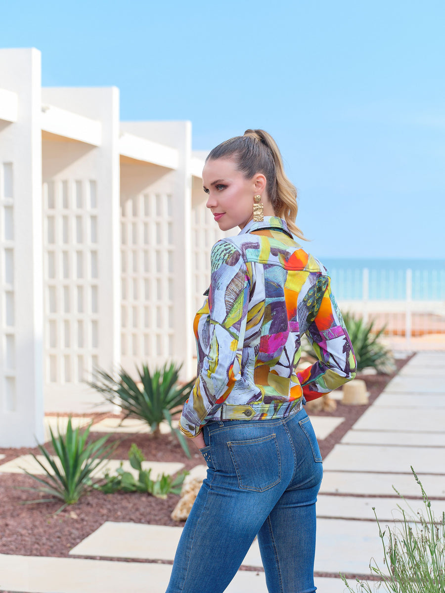Simply art by Dolcezza - Cotton Stretch Jacket - Multicolor