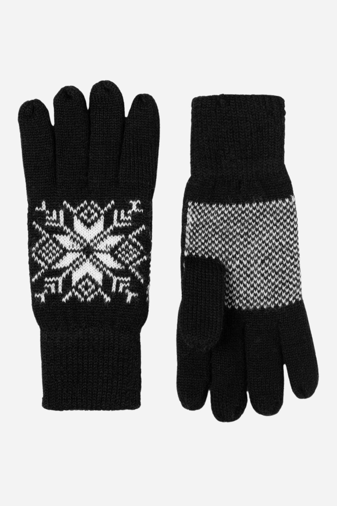 Snowflake Gloves - Black