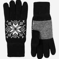 Snowflake Gloves - Black