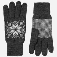 Snowflake Gloves - Grey