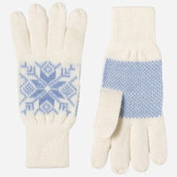 Snowflake Gloves - White