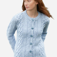 Aran - Tramore Cardigan - Blue Marl