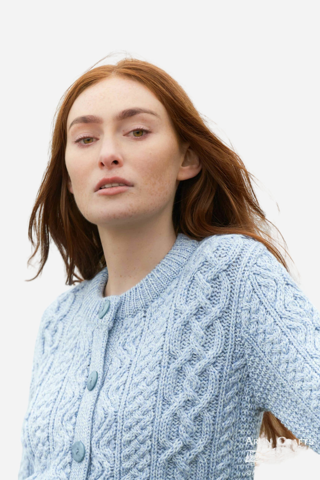 Aran - Tramore Cardigan - Blue Marl