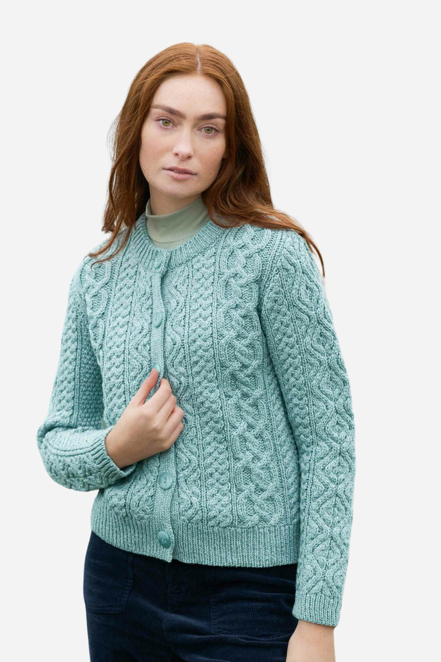 Aran - Tramore Cardigan - Mermaid