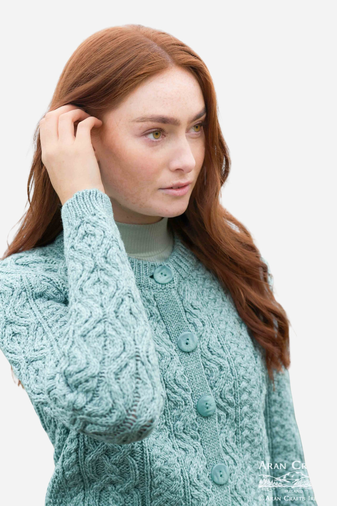 Aran - Tramore Cardigan - Mermaid