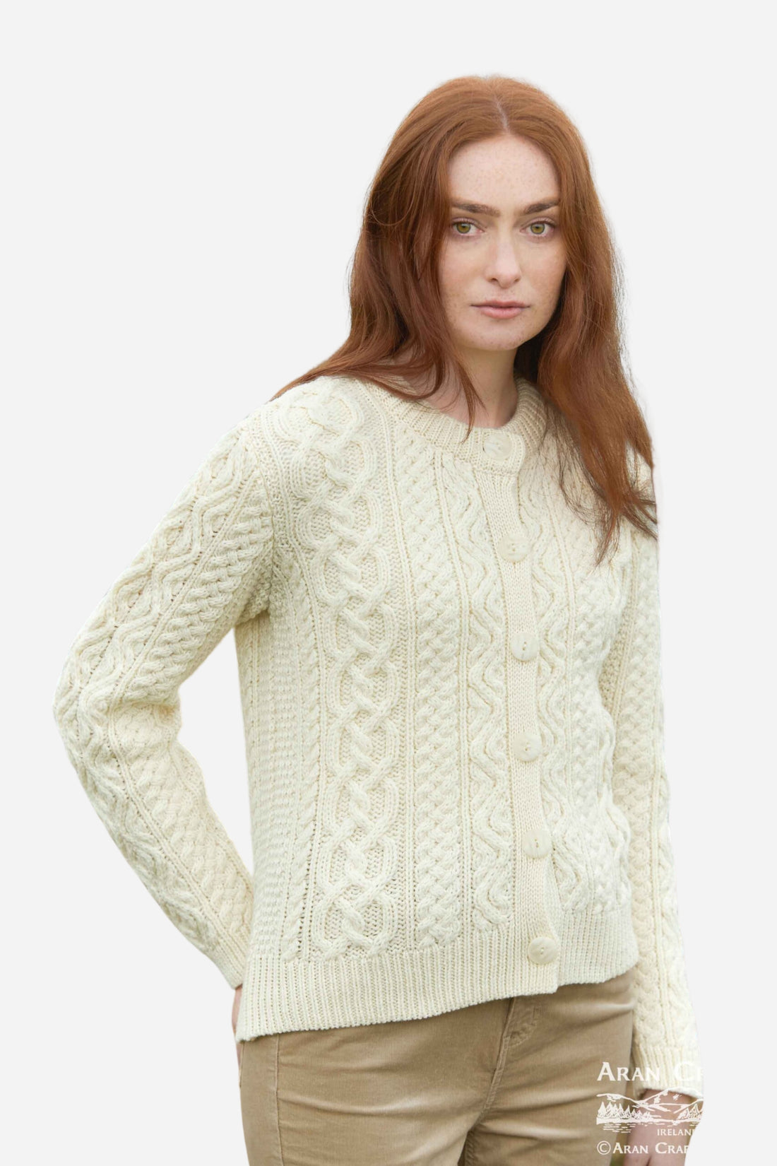 Aran - Tramore Cardigan - Natural