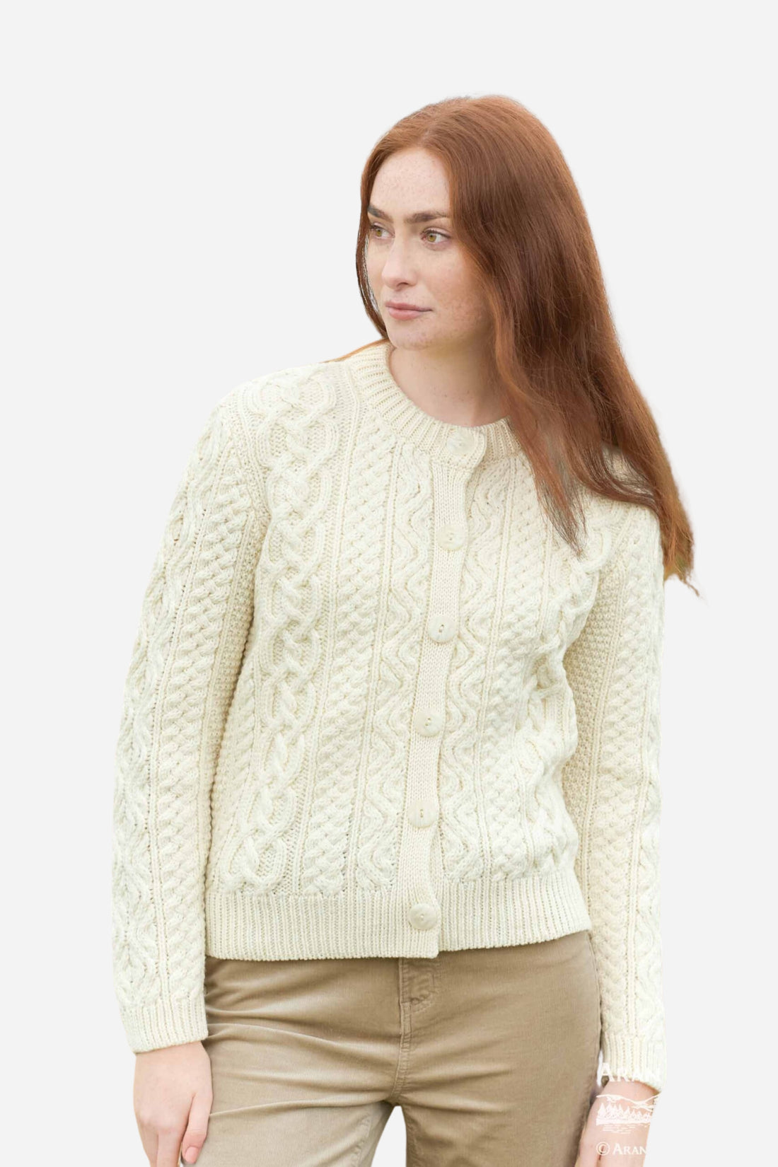 Aran - Tramore Cardigan - Natural