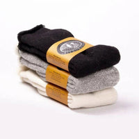 Thermohair - Mohair Socks - Grey & Natural