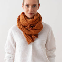 Linen Scarf - Cinnamon