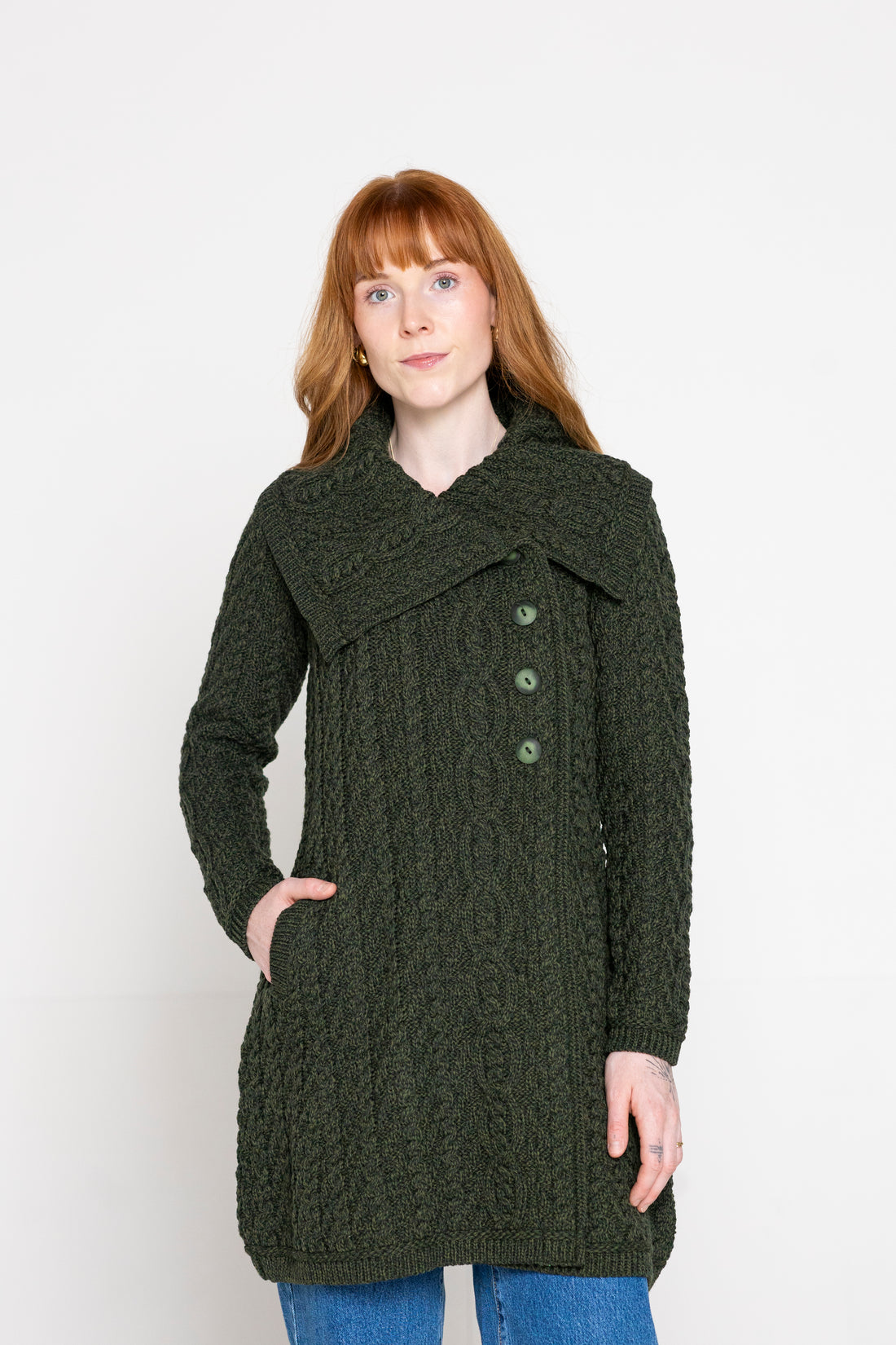 Aran - Burren Coat - Army Green