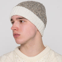 Sacred Warmth - Reversible Beanie - Tricolour & White