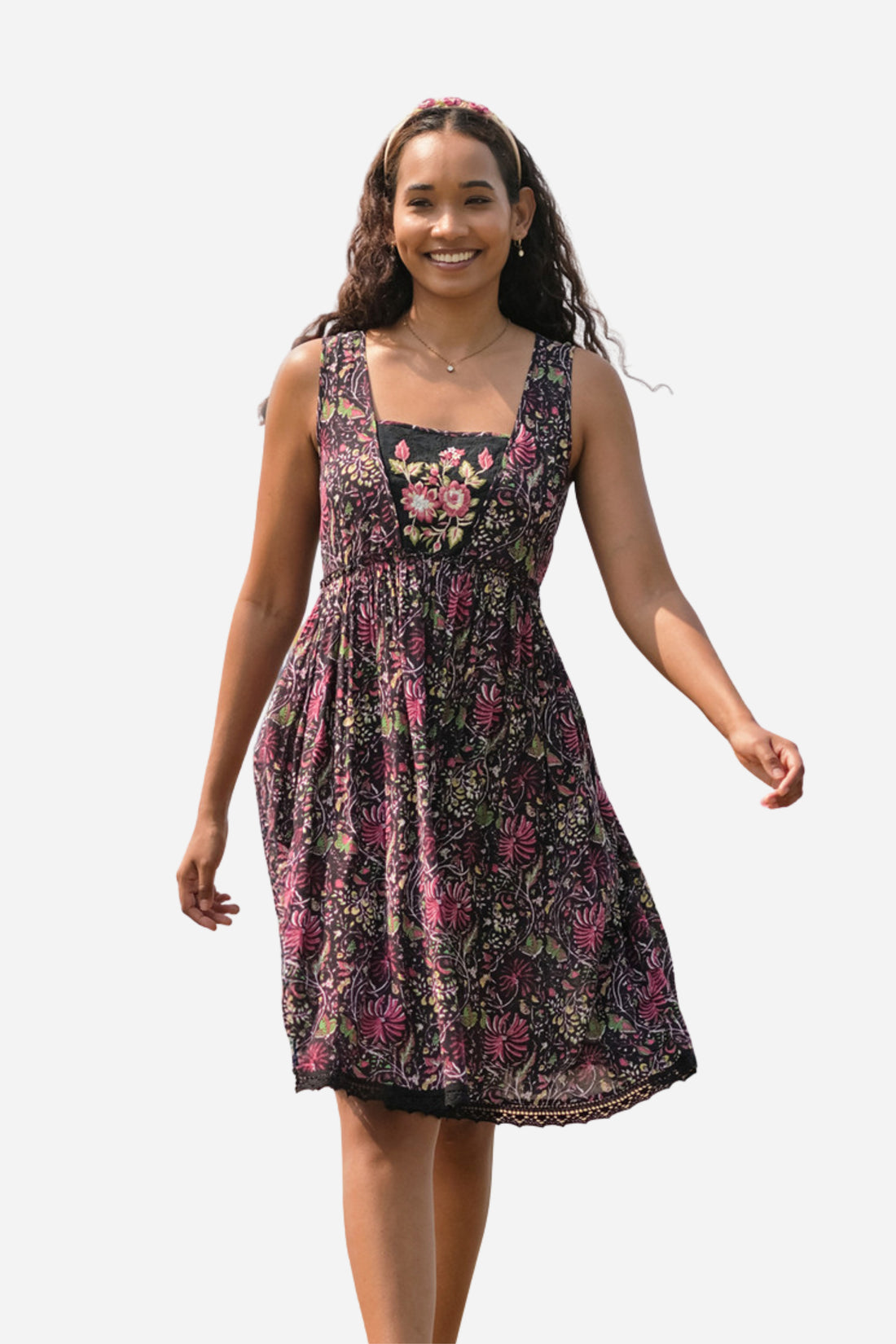 Butterfly Vine Dress - Black