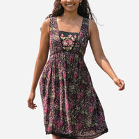 Butterfly Vine Dress - Black