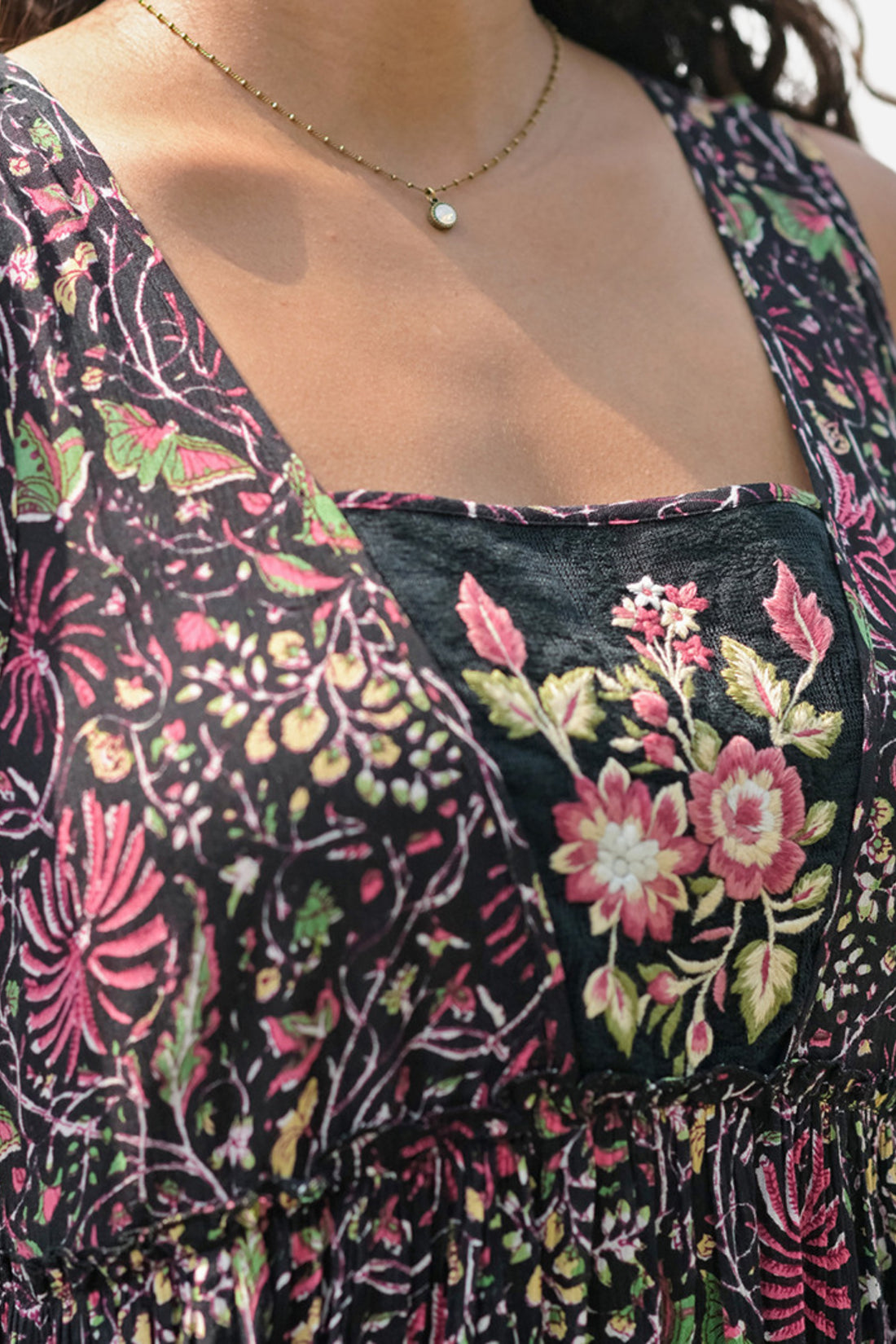 Butterfly Vine Dress - Black
