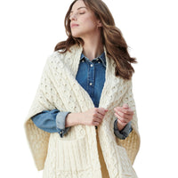 Aran - Wrap with pockets - Cream