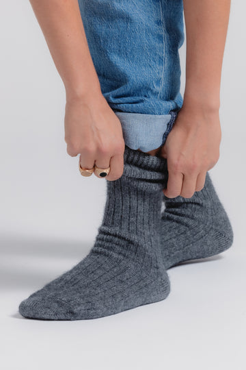 Cashmere Bliss Socks - Grey