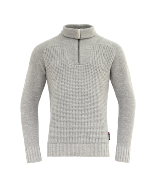 Devold - Bispen wool zip neck sweater - Grey