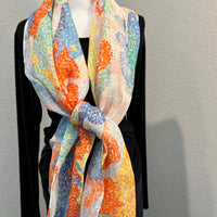 In Style - Linen Scarf - Orange